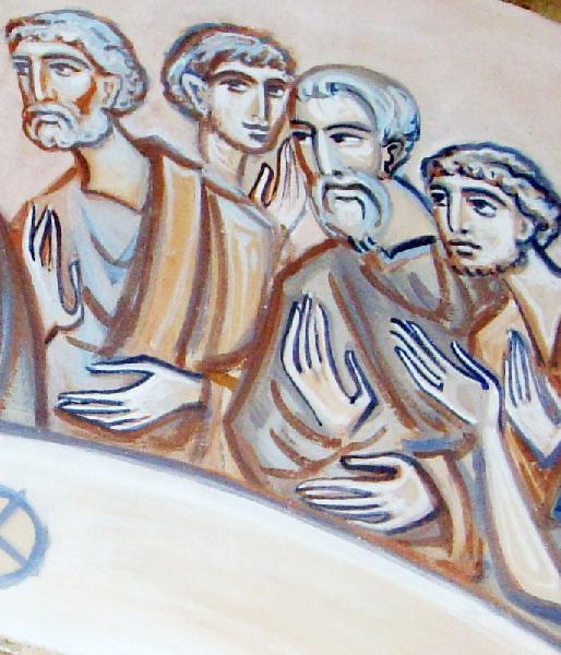 апостолы. фрагмент фрески